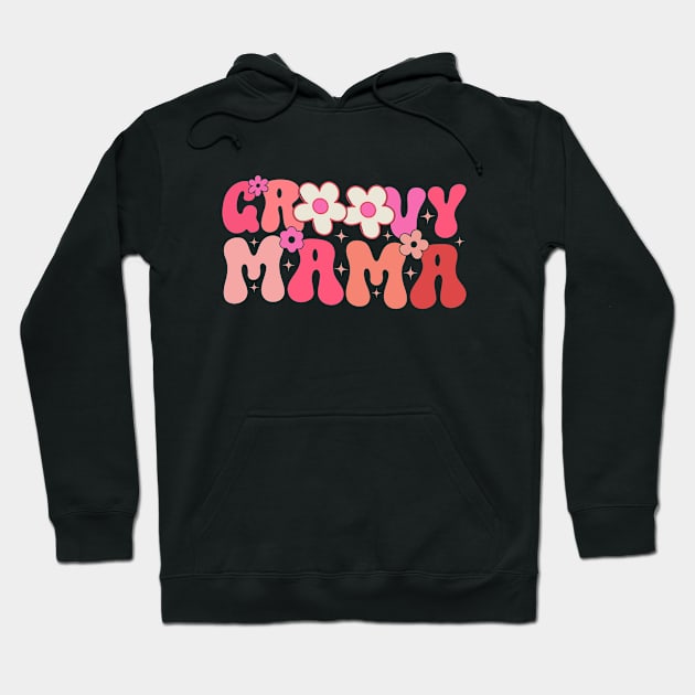 Retro Groovy Mama Matching Family 1st Birthday Party Hoodie by Merchby Khaled